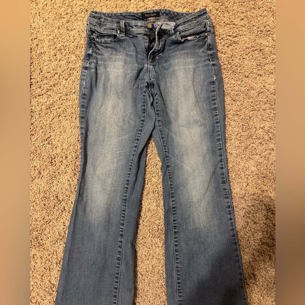 White House Black Market Blue Flare Jeans